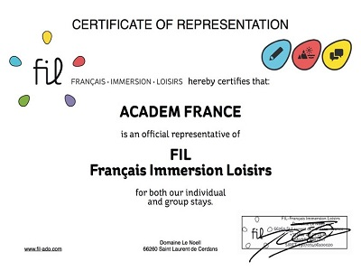 сертификат языковой школы ФИЛ (FIL)
