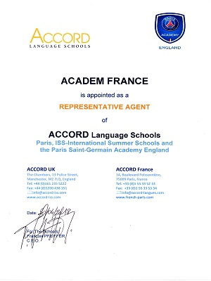 сертификат школы ACCORD