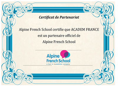 сертификат школы Альпин